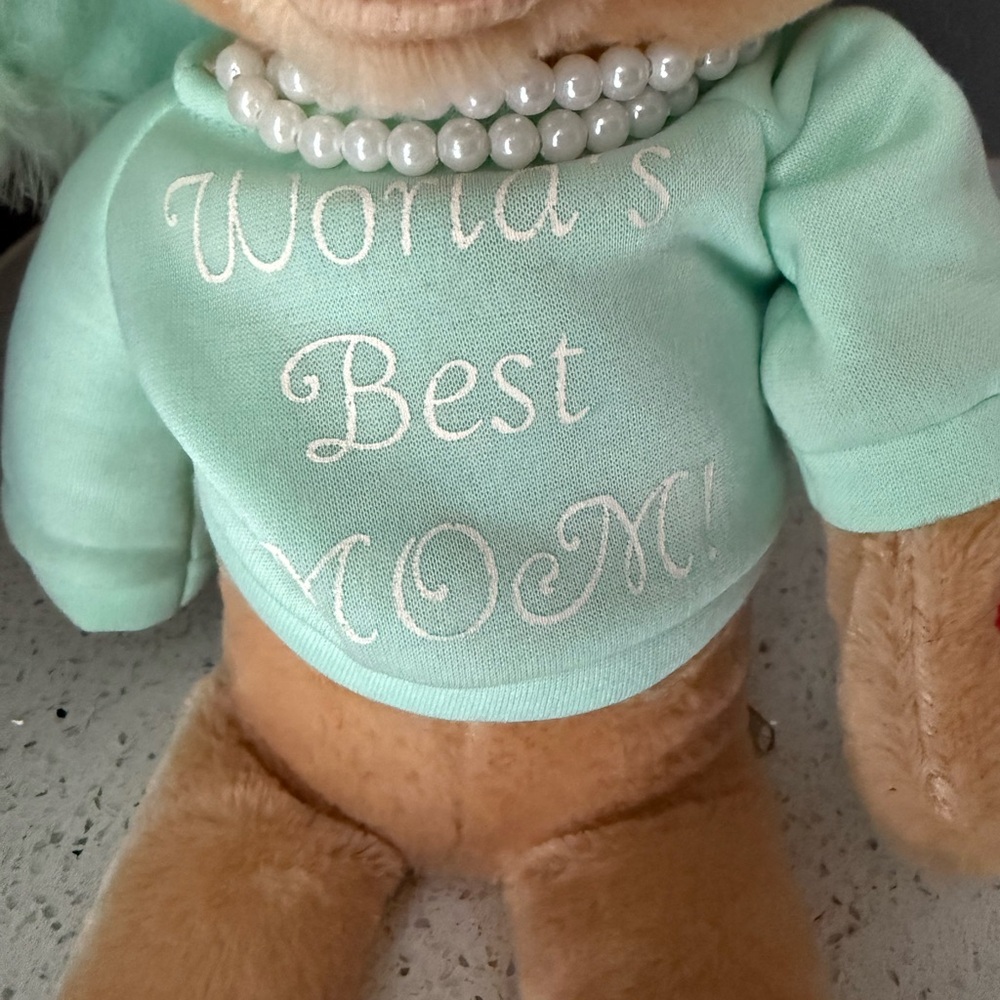 CHANTILLY Lane Musical Singing Plush Teddy Bear wearing a Light Green Dress. - Picture 3 of 11